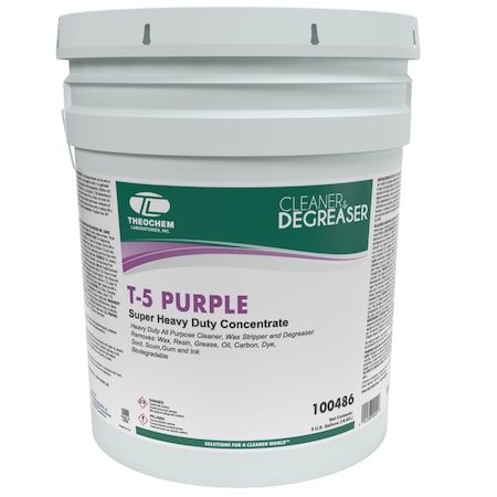 Theochem Super Heavy Duty Degreaser Concentrate, 5 gal Pail, Liquid, Violet 100486-99990-1P